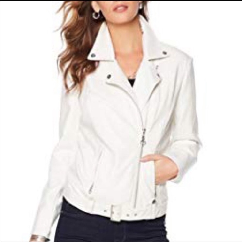 🌟🆕BLONDIE UNIQUE WHITE MOTOJACKET🌟SO CHIC …